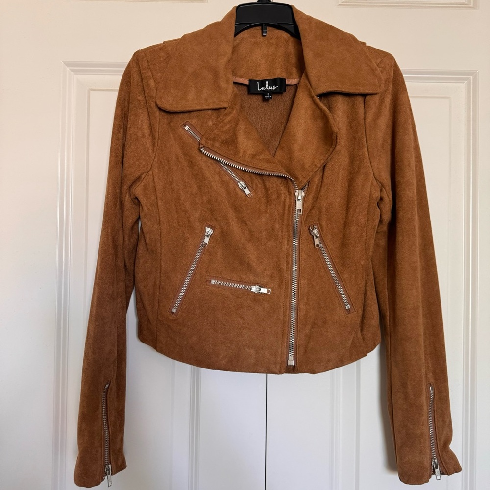 Tan Faux Suede Jacket